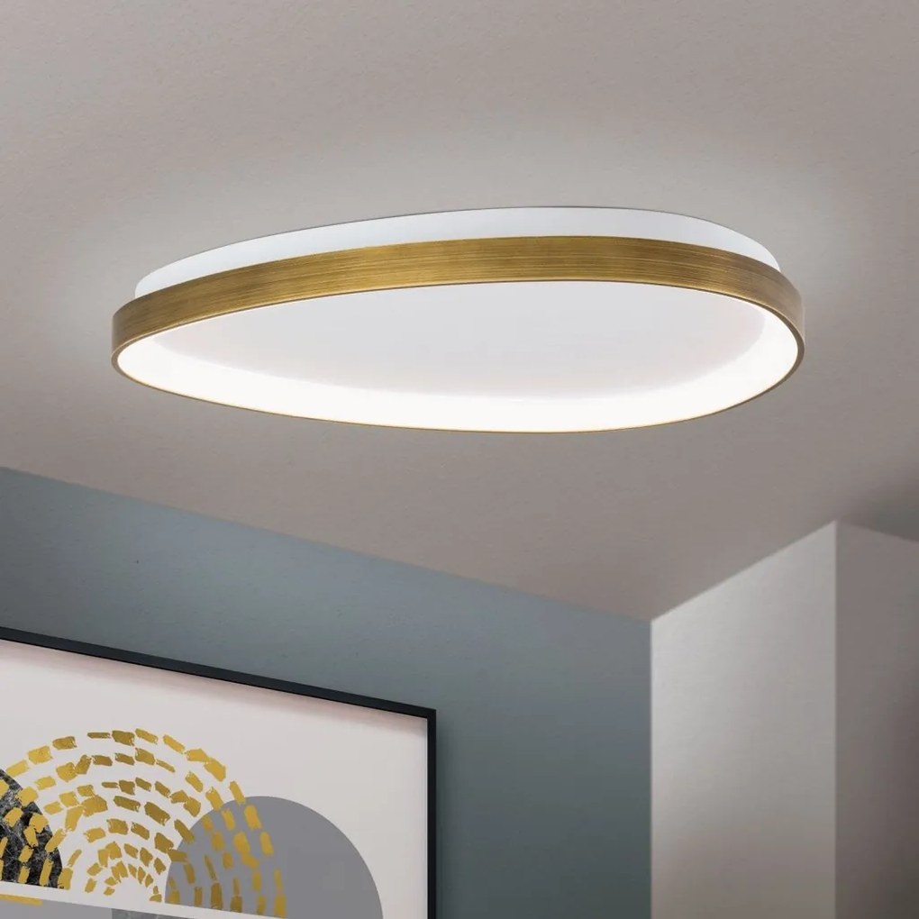 Plafoniera LED design modern slim CHARLIE patina D-65cm