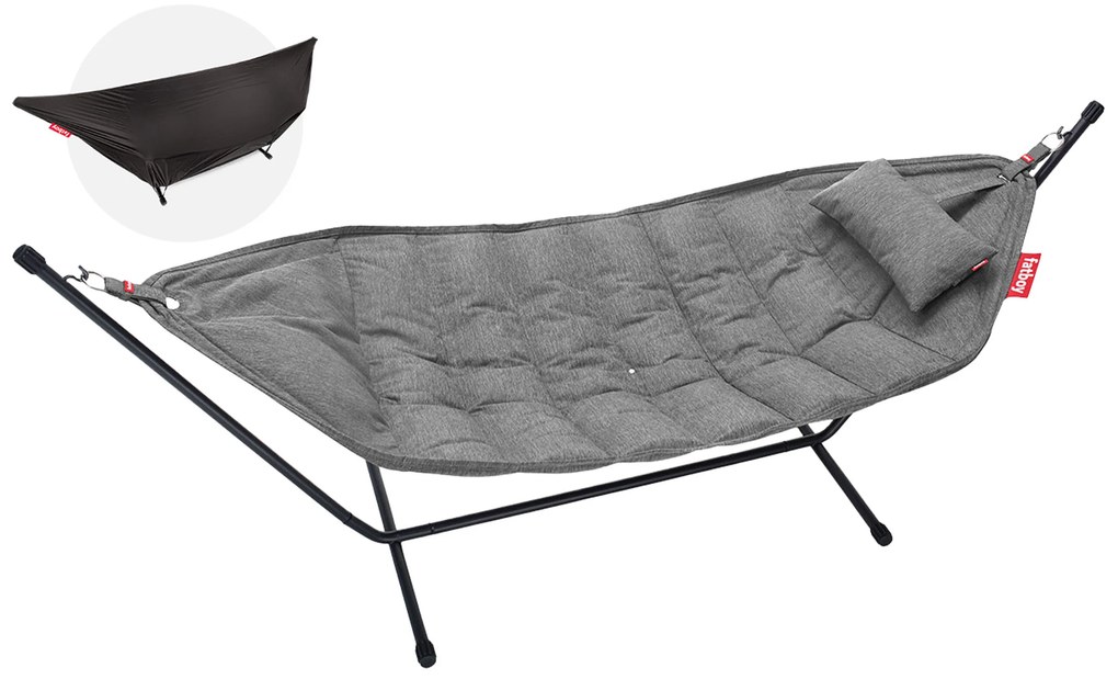 Hamac Headdemock superb, incl. perne și structuri negre, mai multe variante - Fatboy Culoare: gri stâncă