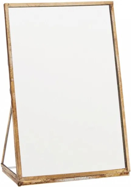 Oglinda dreptunghiulara de masa maro alama din fier 10x15 cm Sara Madam Stoltz