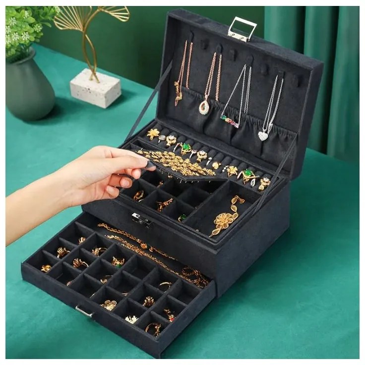ShopJK CUTIE DE BIJUTERII NEAGRĂ PD119CZ