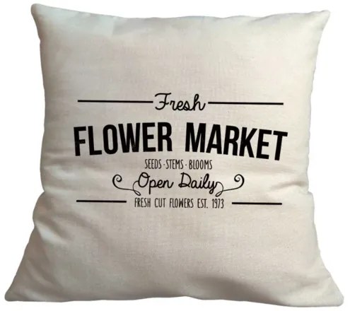 Bohemia Gifts Husă pentru pernă Flower market, 40x 40 cm