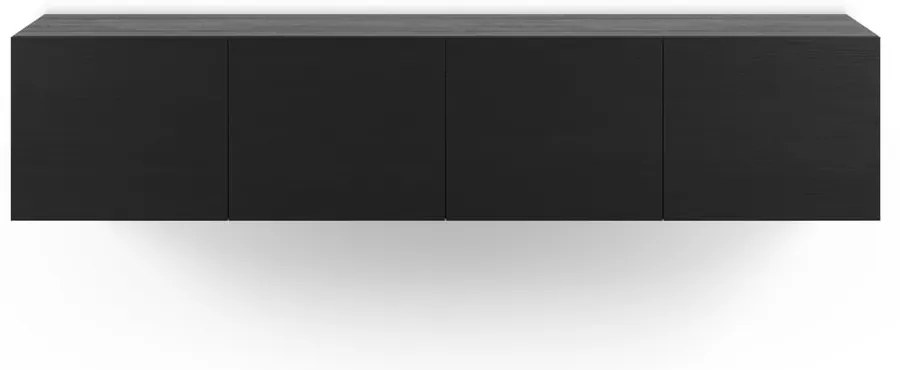 Comodă TV neagră 180x38x35 cm Daroca – Marckeric