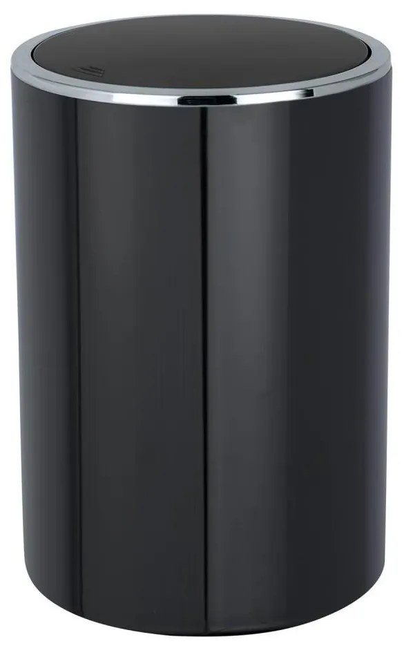 WENKO 22558100 - Coș INCA 18,5 x 25,5 cm, negru/crom lucios