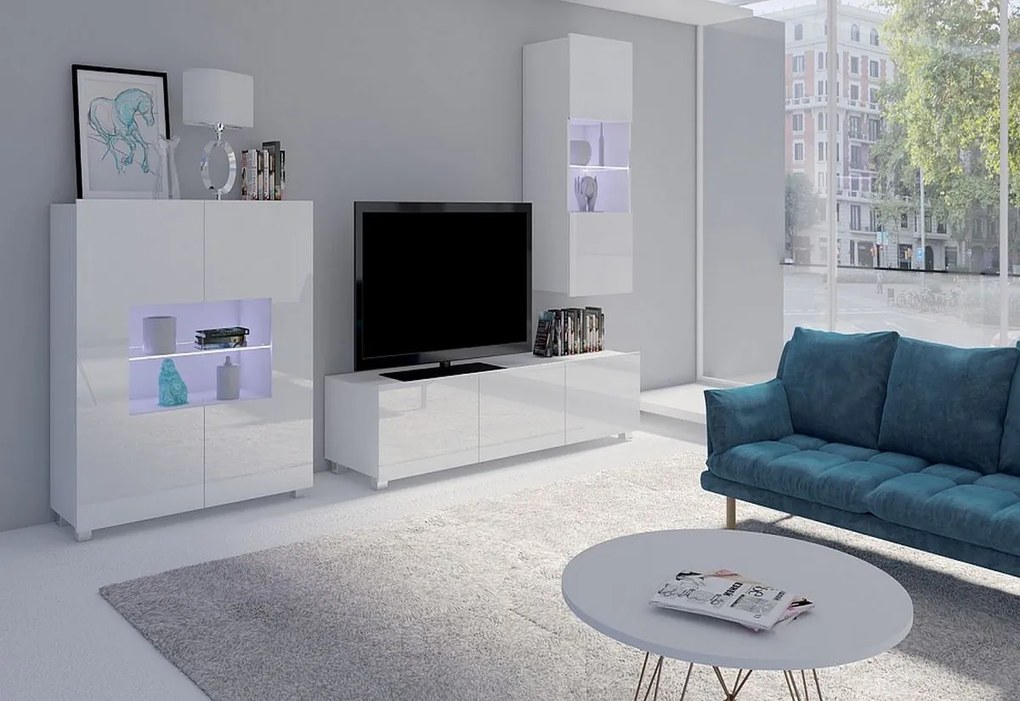 Expedo Set living BRINICA NR7, negru/negru luciu