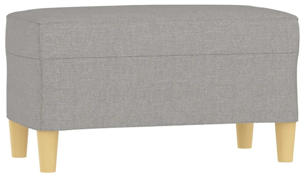 349367 vidaXL Bancă, gri deschis, 70x35x41 cm, textil