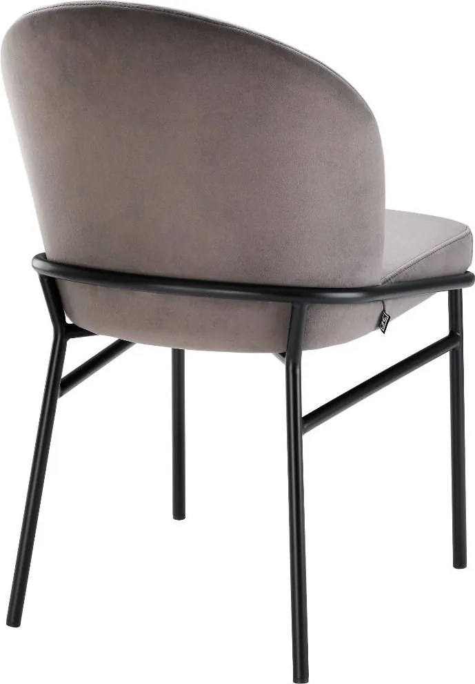 Set de 2 scaune design modern Willis, catifea Savona gri 113773 HZ