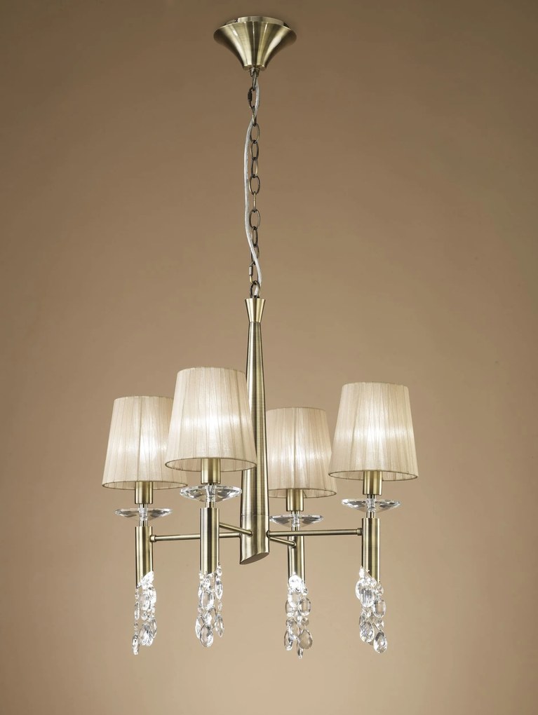 Mantra Tiffany lampă suspendată mai mult de 6x20 W alamă 3872