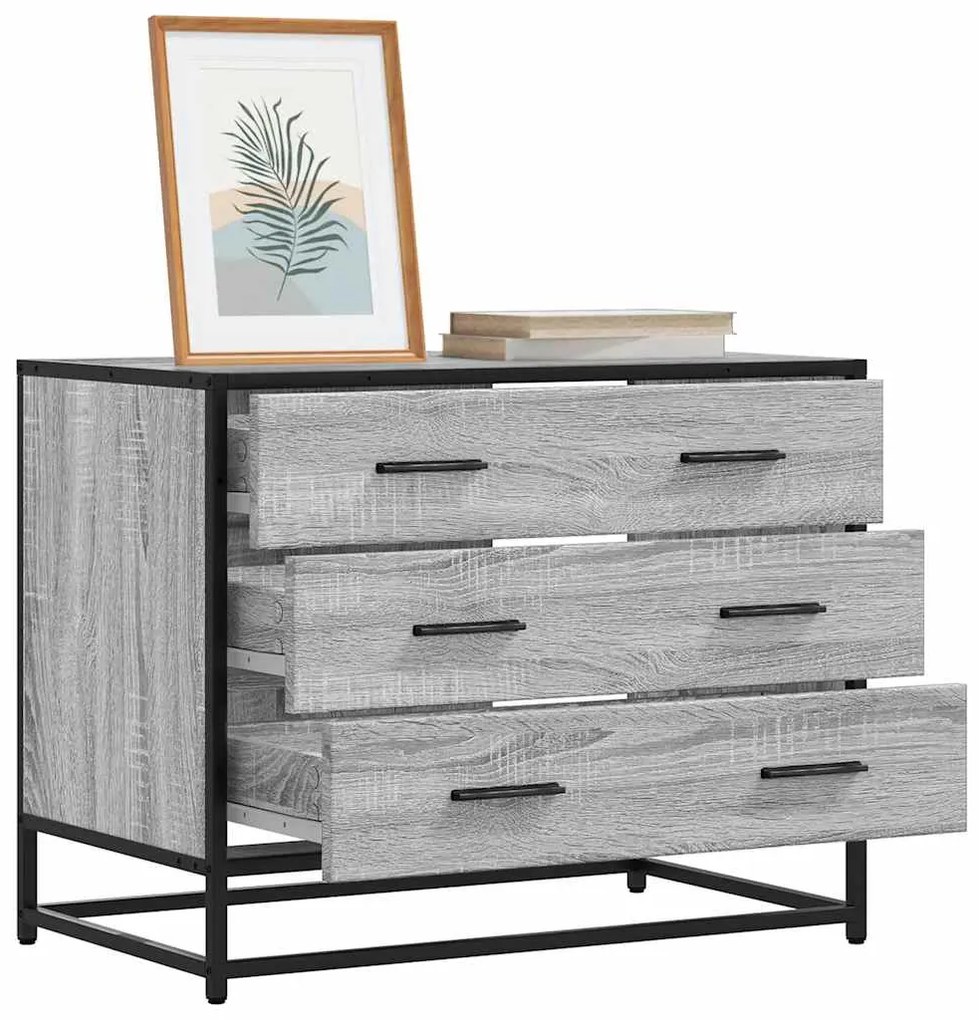 vidaXL Dulap cu sertar, gri sonoma, 70x41x56 cm, lemn prelucrat