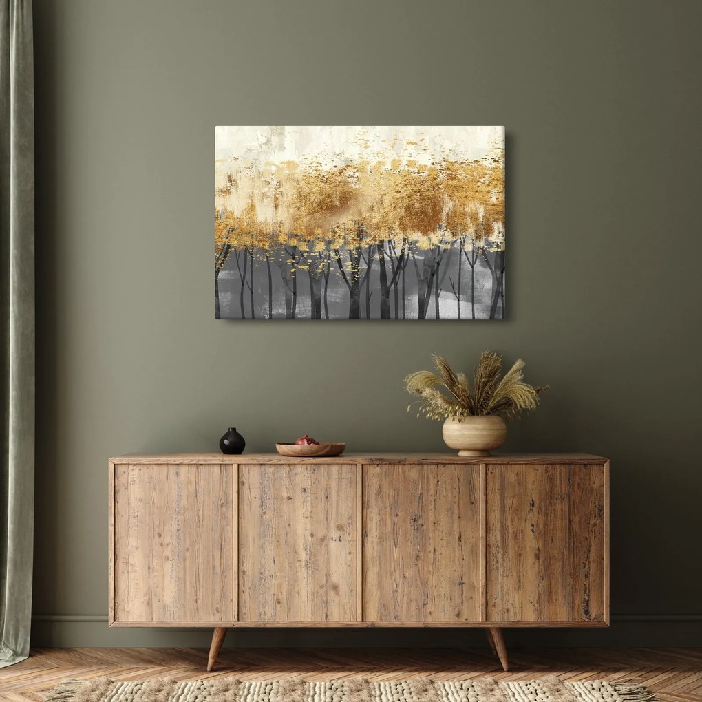 Tablou - Copaci aurii (90x60 cm)