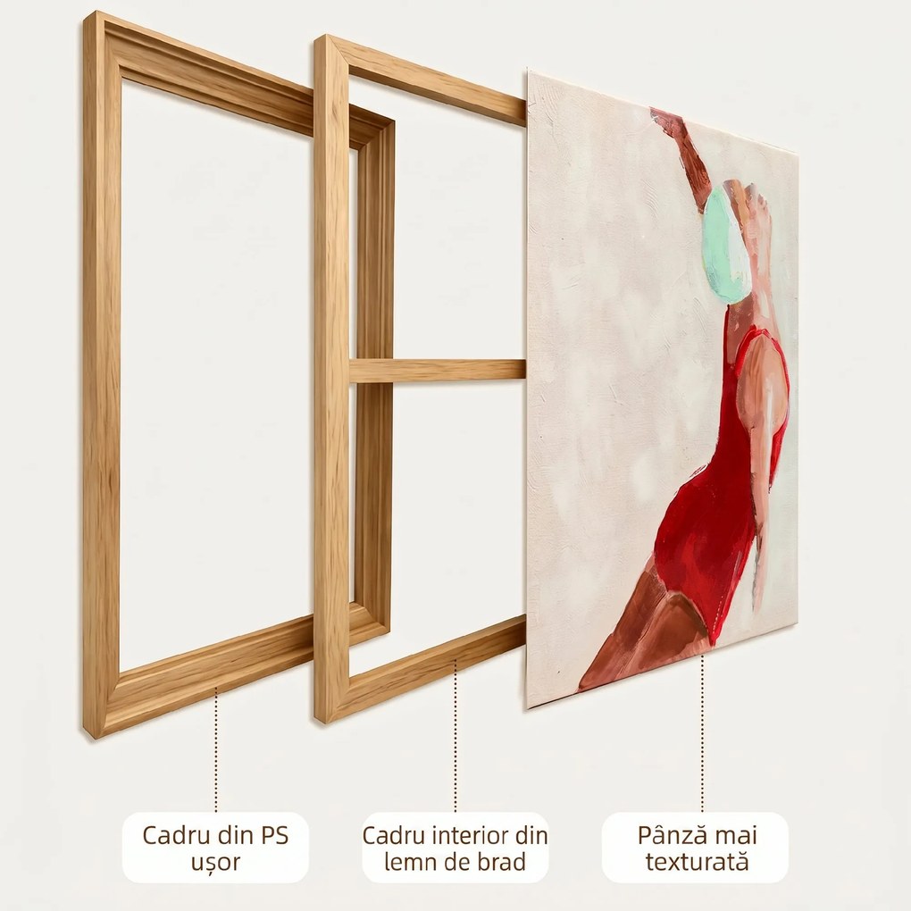 HOMCOM Set de 2 Tablouri pe Pânză, Artă Murală Modernă, Imprimare Artistică de Perete pentru Sufragerie și Salon cu Cârlige Incluse, 40x40 cm | Aosom Romania