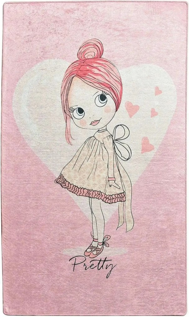 Covor PRETTY, 100x160 cm, forma dreptunghiulara, poliester/stofa catif