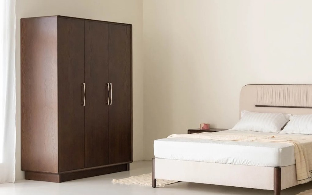 Dulap lemn masiv nuc Cooper, 140 × 62 × 198 cm