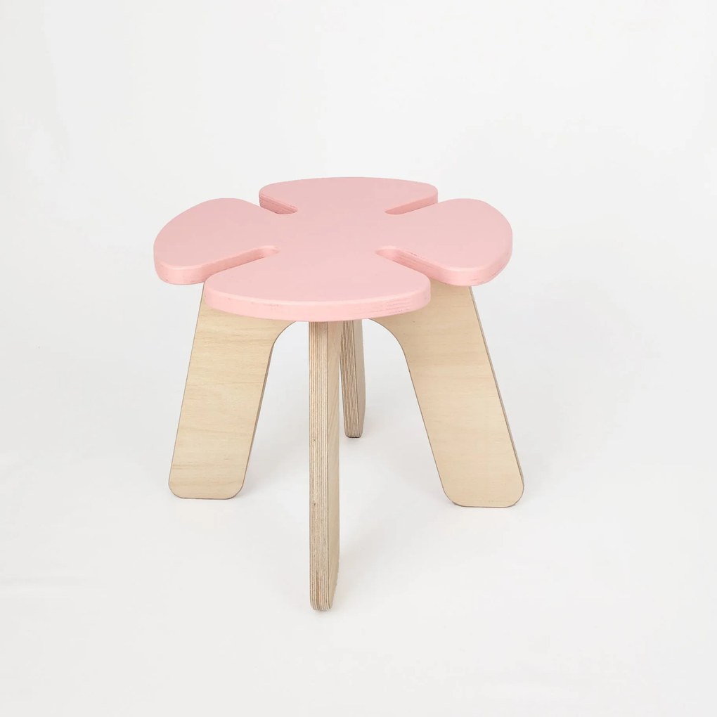 Taburet pentru copii LEAF White