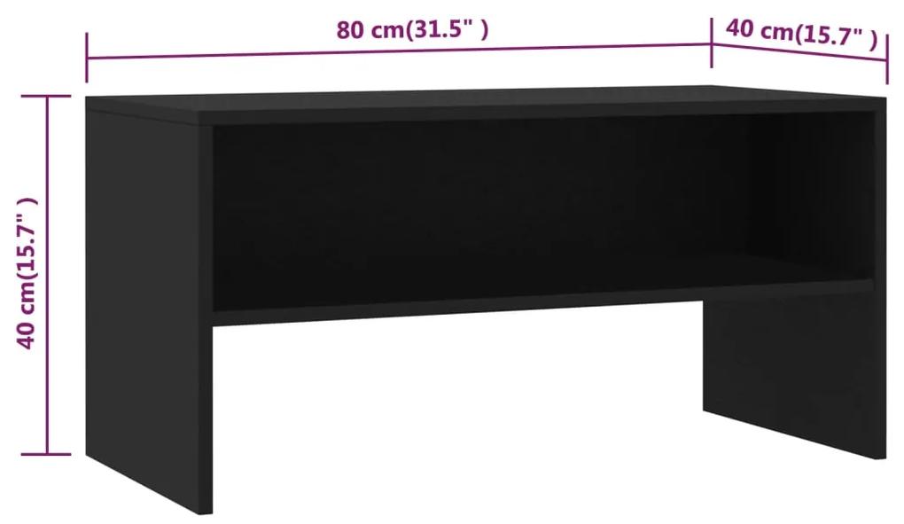 Comoda TV, negru, 80x40x40 cm, PAL 1, Negru