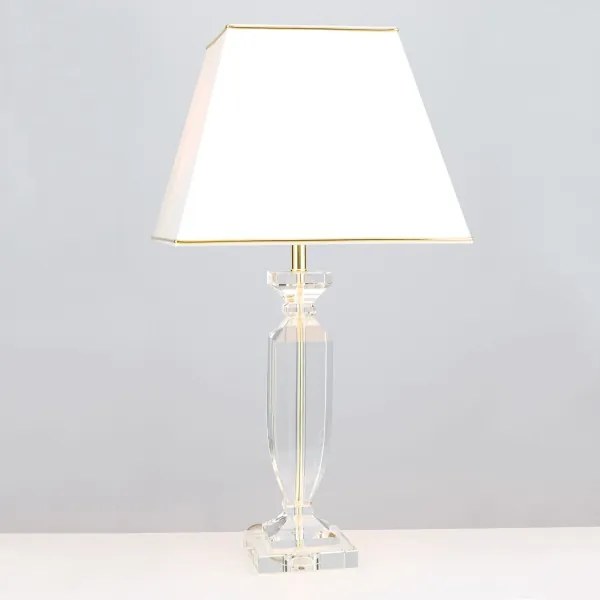 Lampă de cristal de masă Orion LA 4-1207 POKAL 1xE27/60W/230V crem/transparent