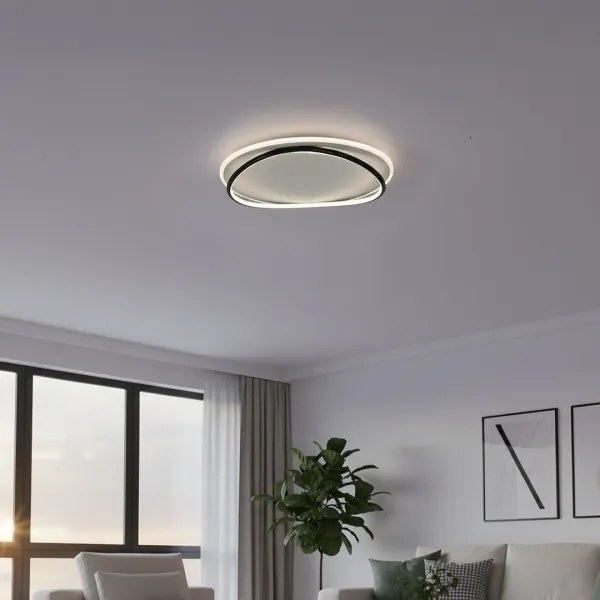 Plafonieră LED HALO, 38W, 230V, Ø 50 cm, negru