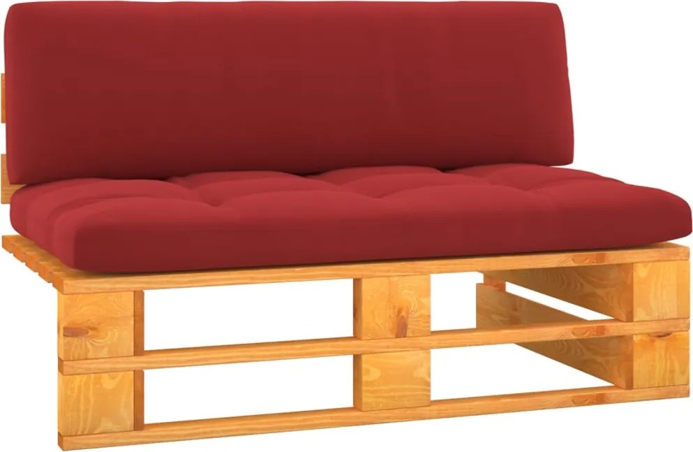 vidaXL Canapea mijloc grădină din paleți, maro miere, lemn pin tratat