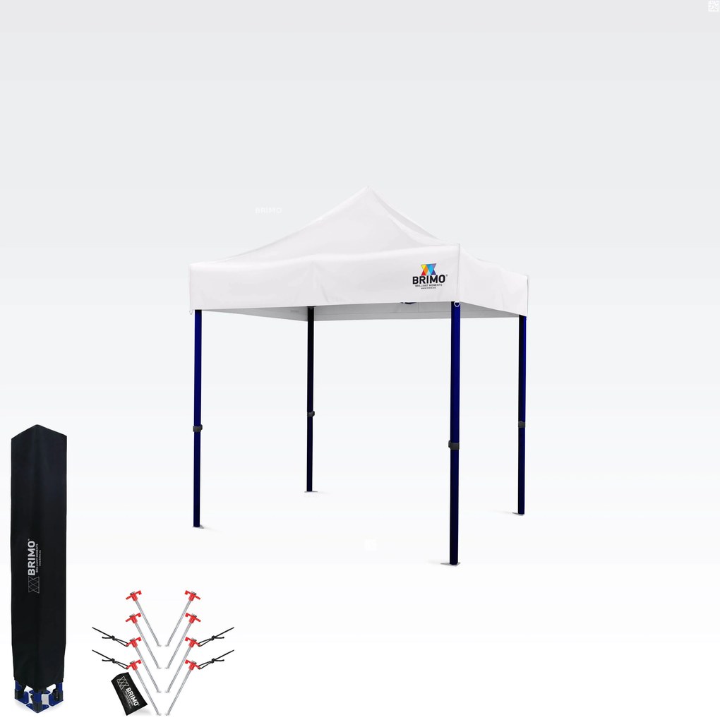 Stand de expunere pliabil 2x2m: Oțel 45mm, 100% Impermeabil - fara 3 pereti - Alb