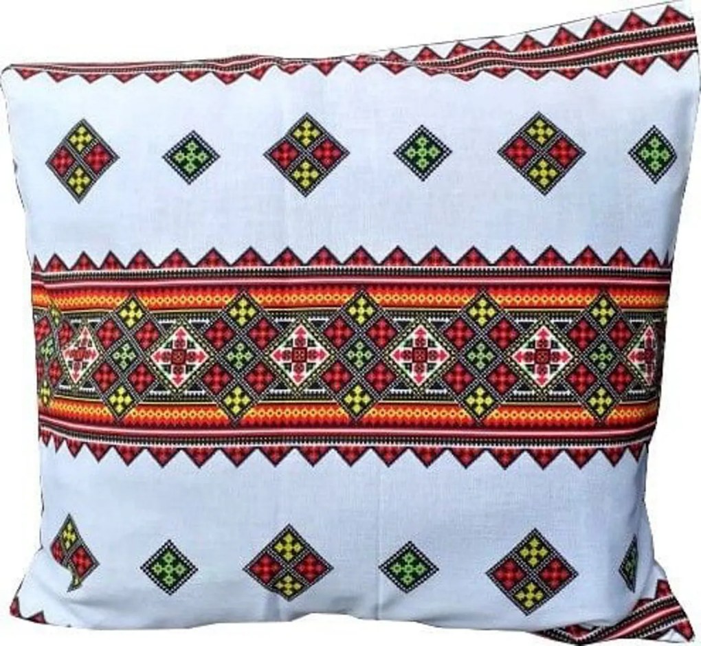 Set 2 perne decorative Casa Gino®, dimensiuni 40X40 cm, pentru living, bucatarie si dormitor, bumbac 100%, Motive traditionale Clasic