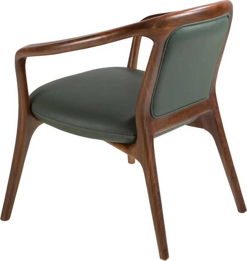 Scaun cu brate LUX design italian, Piele Sintetica Verde Inchis