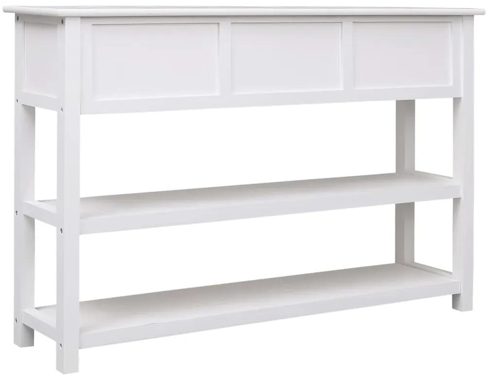Servanta, alb, 115x30x76 cm, lemn 1, model cu stinghii albe