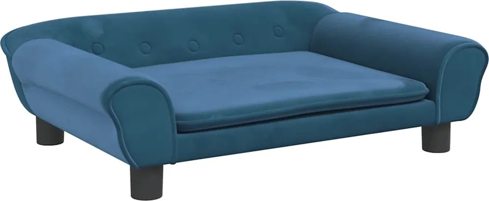vidaXL Canapea pentru copii, albastru, 70x45x26 cm, catifea