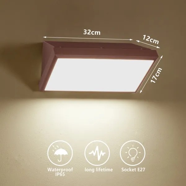 Brilagi - Aplică LED RGBW de exterior TRIANGLE 1xE27/9W/230V maro IP65