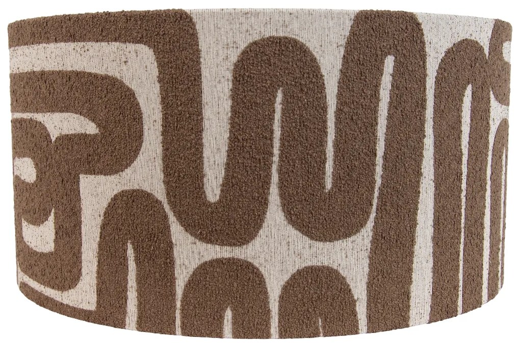 Abajur din material textil maro cu bej 50/50/25