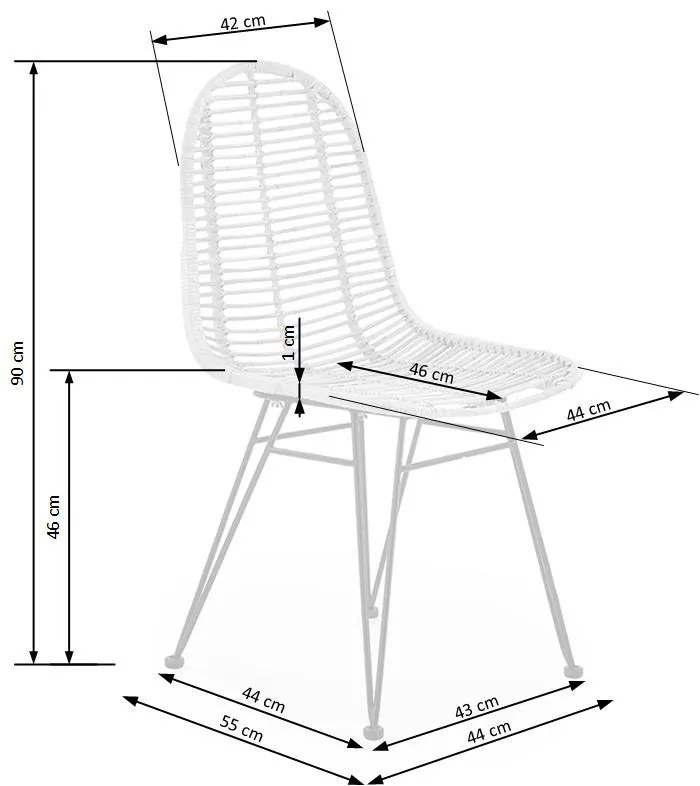 Scaun K337 ratan natural