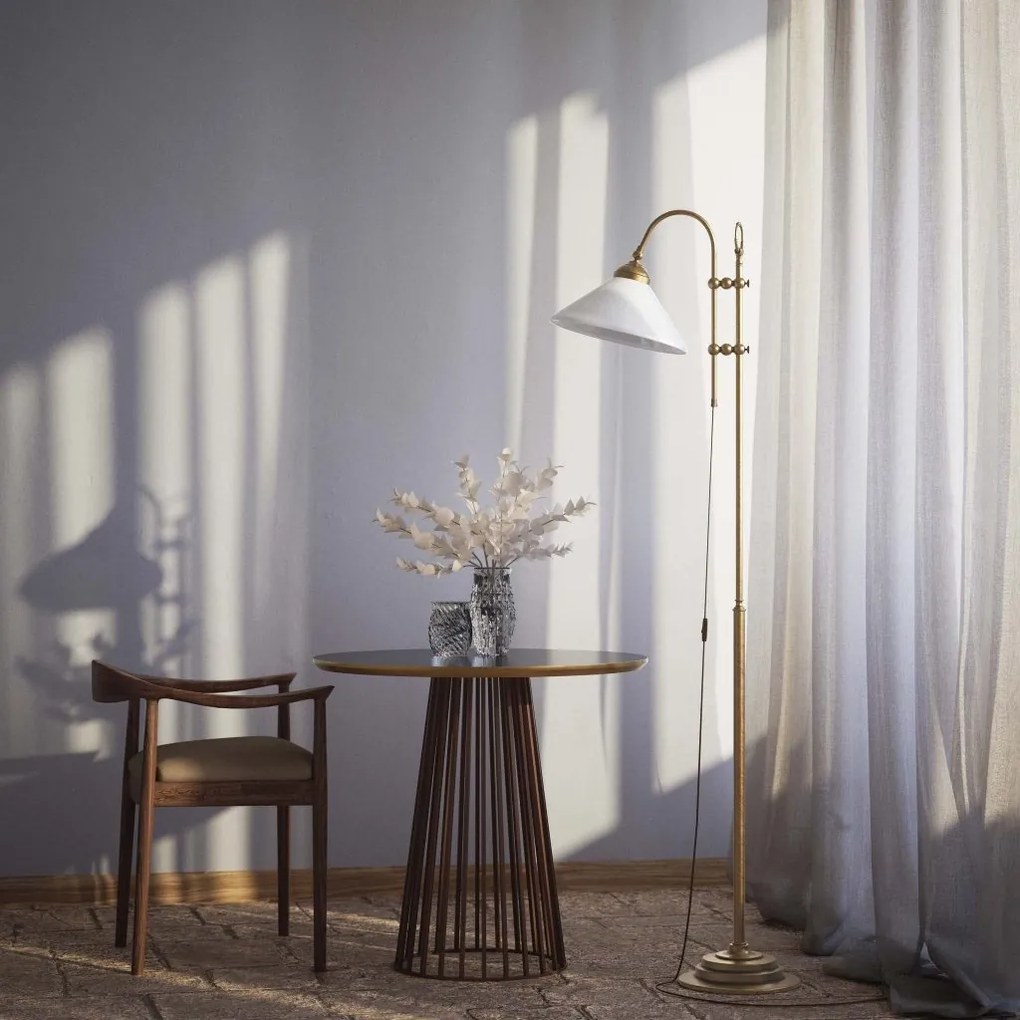 Lampa de podea stil clasic italian din alama Fiordo