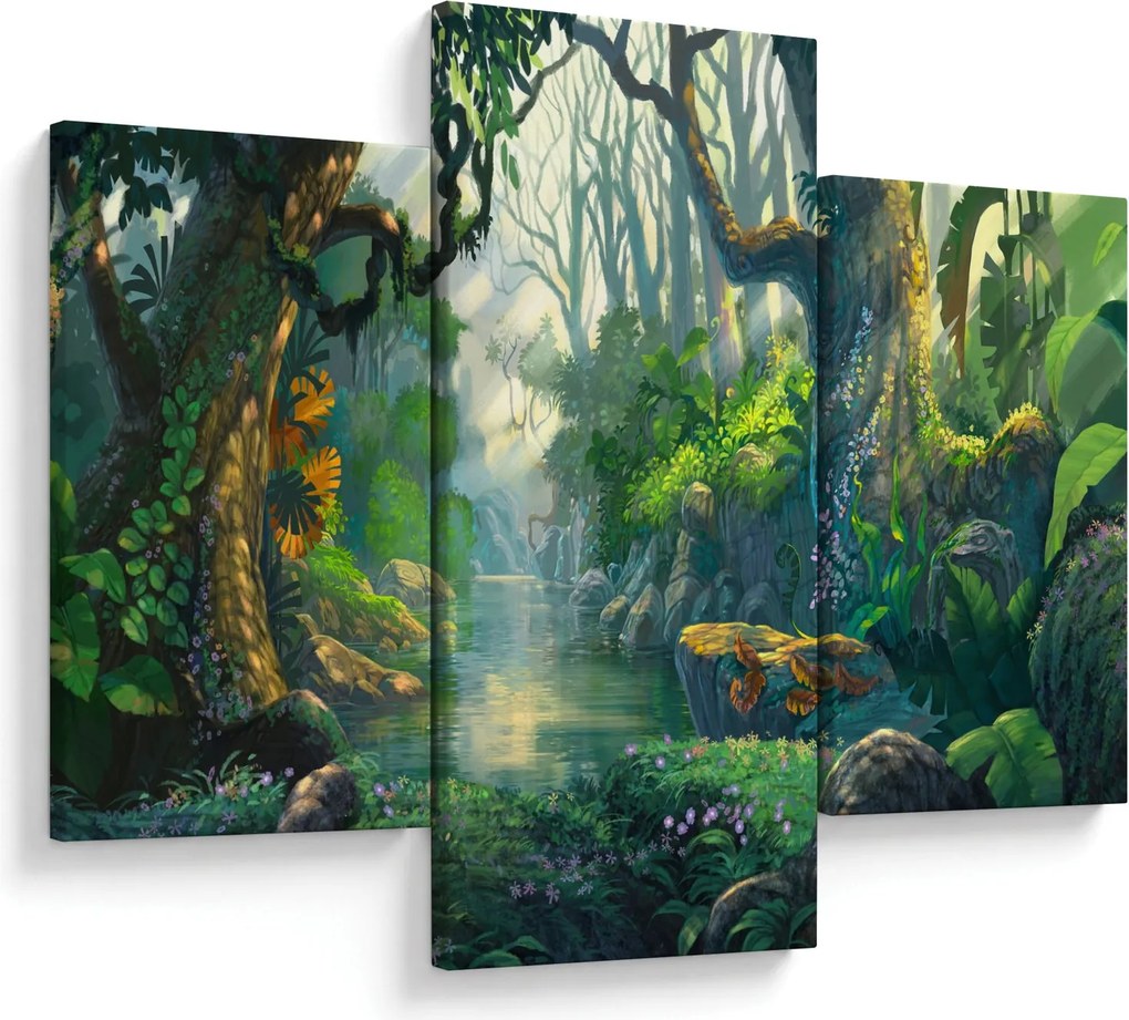 Tablou - Ilustrare pădure tropicală (90x60 cm)
