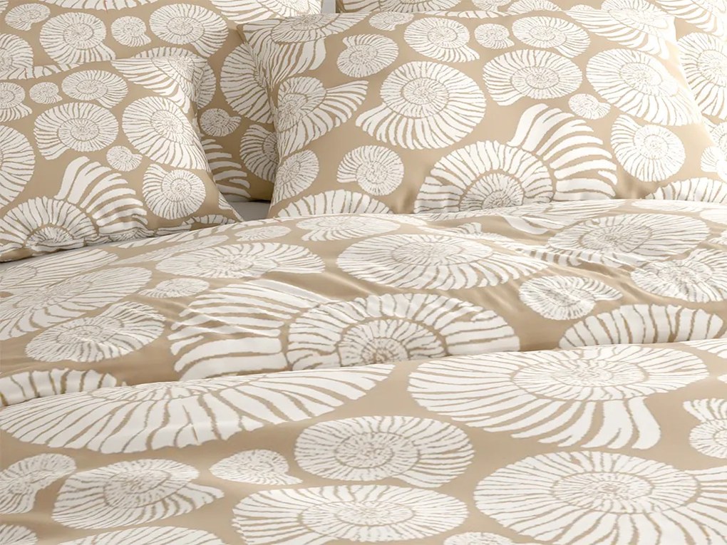 Lenjerie de pat din microfibra SNAIL SHELL maro Dimensiune lenjerie de pat: 2 buc 70 x 90 cm | 200 x 220 cm