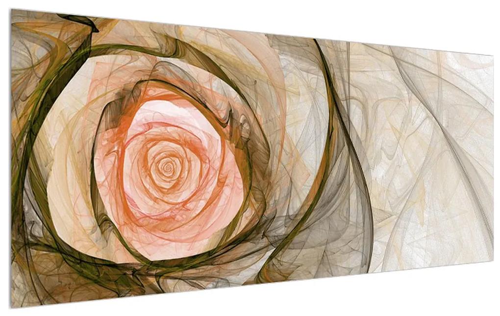 Tablou modern cu trandafir (120x50 cm), în 40 de alte dimensiuni noi
