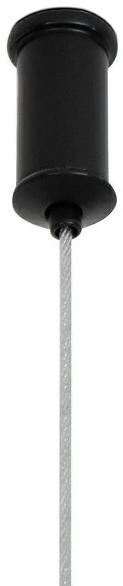 Lustra moderna cu 20 de surse de lumina LINEA Oval 120 negru