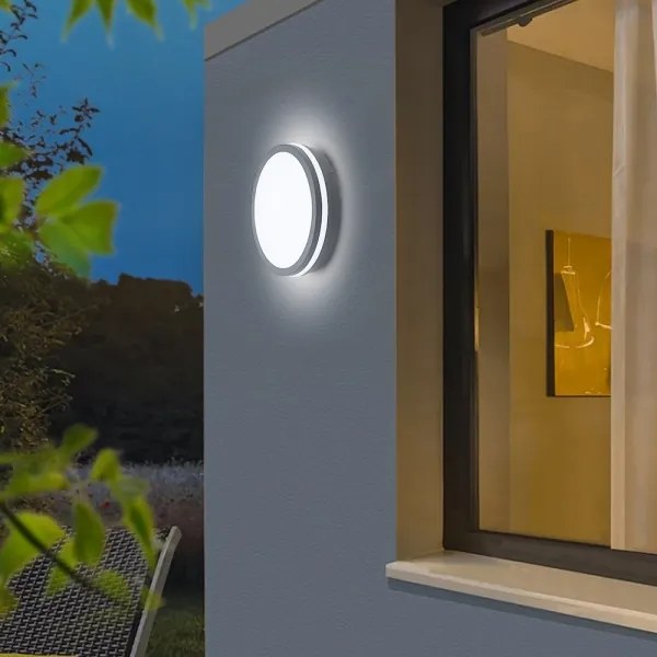 Brilagi - Aplica LED pentru exterior cu senzor BENE LED/24W/230V Ø 26 cm IP54