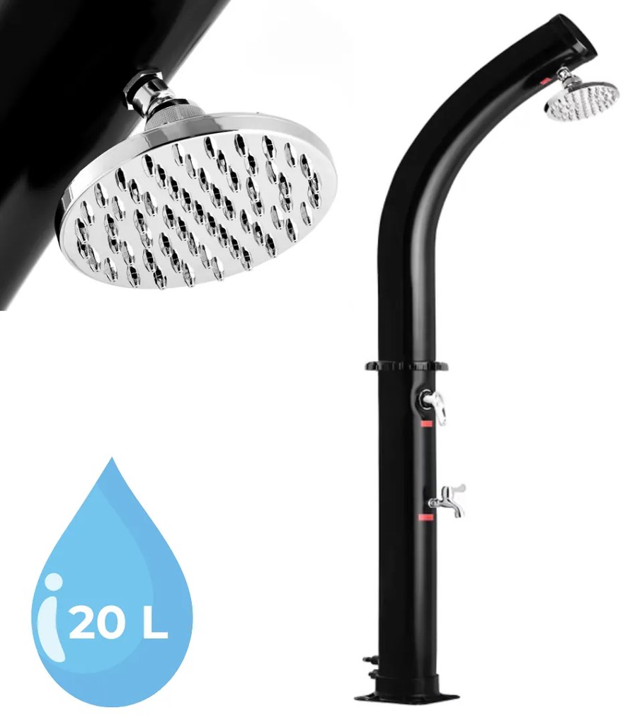 Duș solar BOW. 20l, negru Monzana