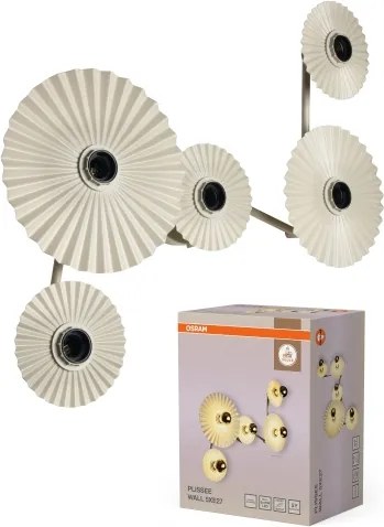 Osram - Aplica de perete PLISSEE 5xE27/15W/230V crem
