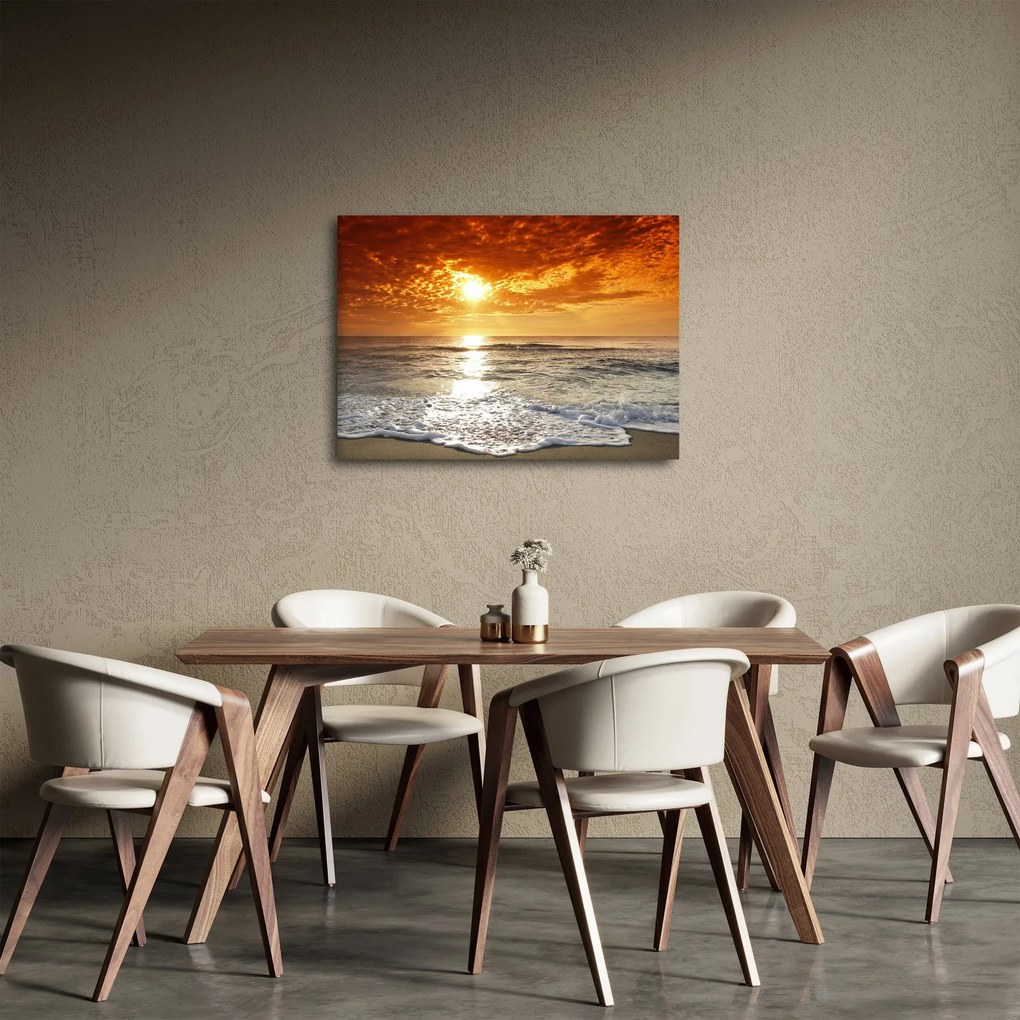 Tablou cu apus de soare din Corsica (70x50 cm)