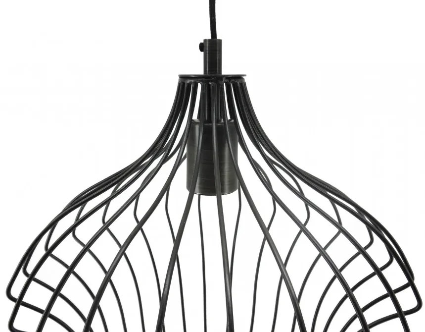 Lustra din fier galvanziat Capella neagra, un bec