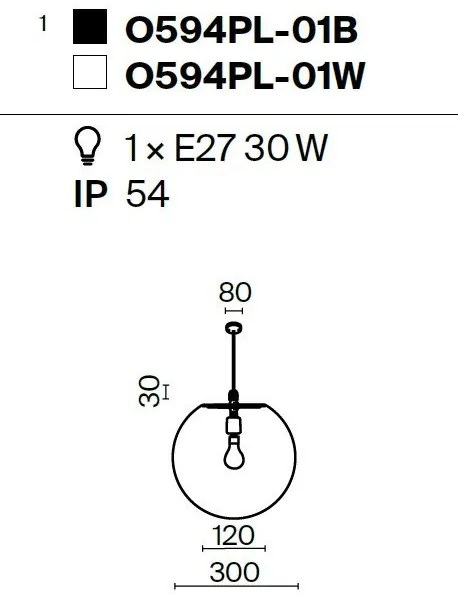 Pendul pentru iluminat exterior IP54 Erda alb