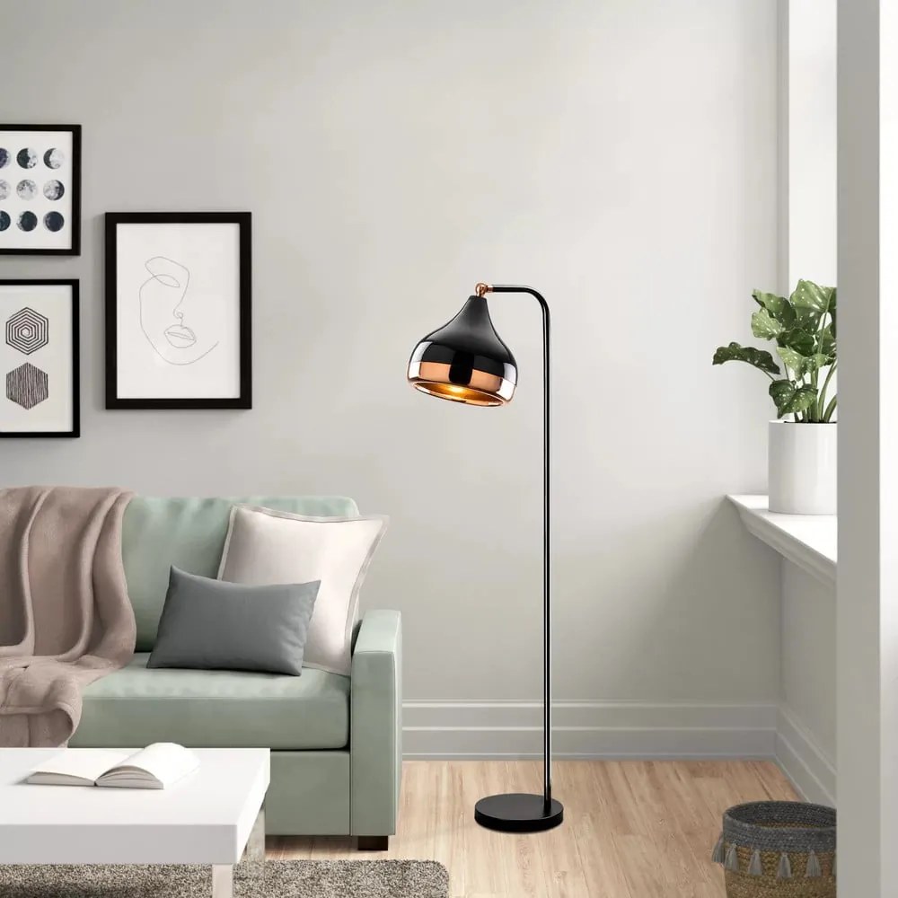 Lampadar Opviq lights Yildo, negru-arămiu