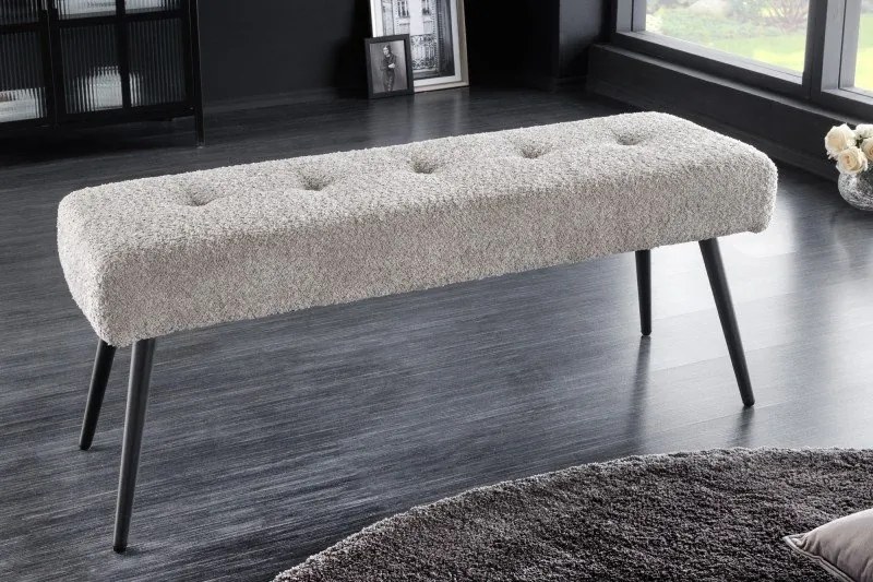 Bancheta tapitata design modern Boutique 100cm, champagner greige