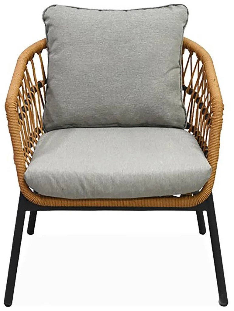 Set mobilier de grădină Artefactos (natural + gri deschis) (pentru 4 persoane). 1121231