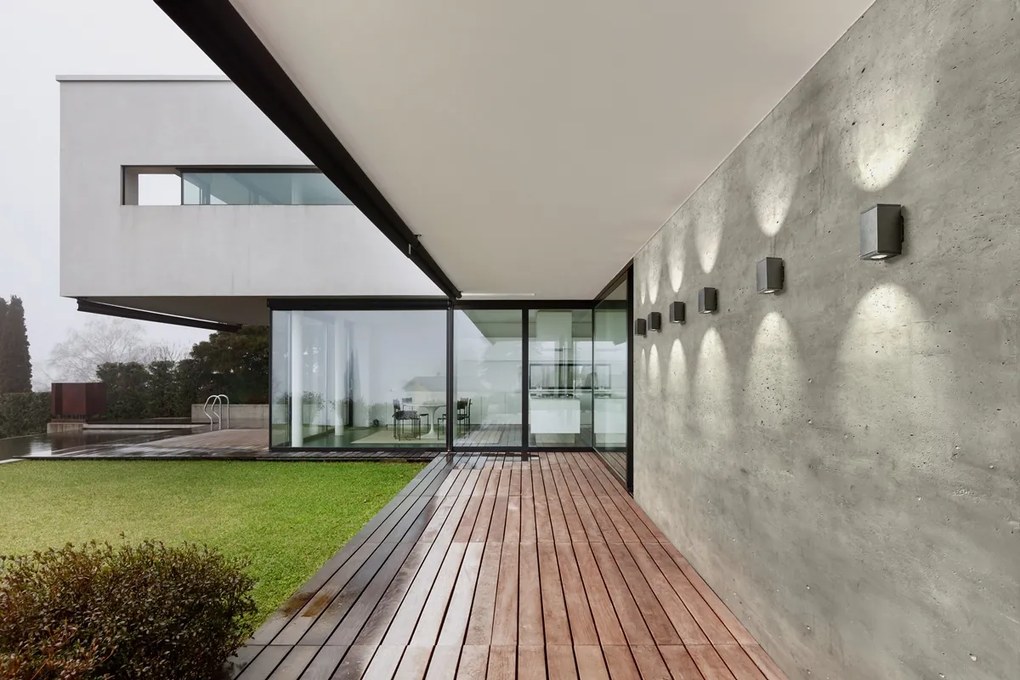 Aplica de perete exterior cu iluminat up-and-down IP54 LIVIO 2 neagra