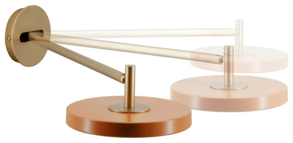 Aplică de perete portocalie LED cu intensitate reglabilă ø 15 cm Asteria Wall Long – UMAGE