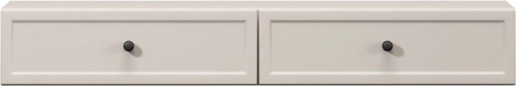 Consolă / măsuță toaletă suspendată Lorini 100 cm cu sertare - cașmir / mânere negre