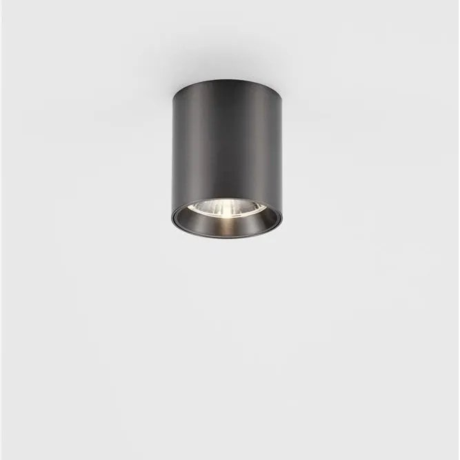 Spot aplicat LED design tehnic IRIS nickel negru