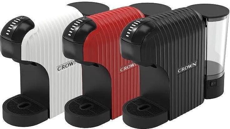La mâna a doua: Espressor cu capsule 7in1 Crown CCM-1530B, 1400 W, 20 bar, 0.9 L, 7 adaptoare, Indicatoare LED, Controlul lungimii cafelei, Negru
