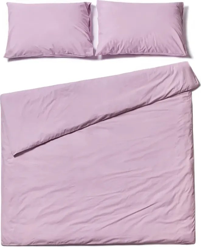Lenjerie de pat din bumbac CALMORA violet deschis Dimensiune lenjerie de pat: 2 buc 70 x 90 cm | 200 x 220 cm