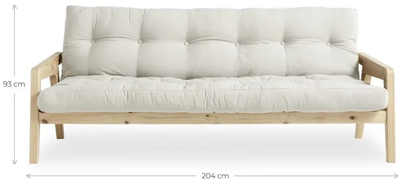 Canapea verde extensibilă 204 cm Grab - Karup Design